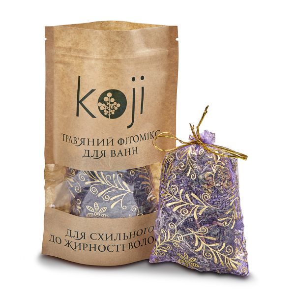 Травяной фитомикс для склонных к жирности волос KOJI