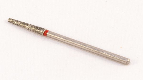 Фреза алмазная Конус, диаметр-2,8 мм, (красная насечка)