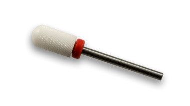 Фреза керамическая   Barrel  Ball F 023  цилиндр закругленный с пластиковым кольцом ( красная насечка)