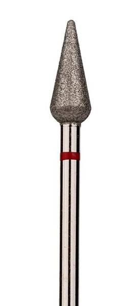 Фреза алмазная Крупная  Капля ,диаметр- 5 мм, Н - 10 мм,( красная насечка)