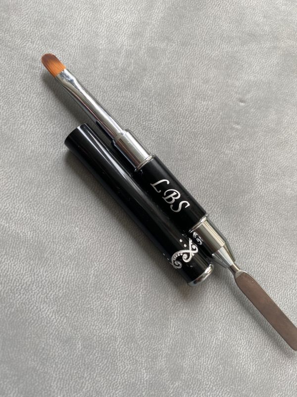 Двусторонняя кисточка- шпатель LBS  для полигеля