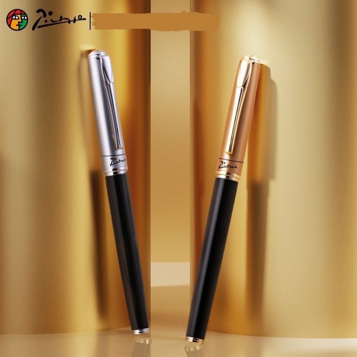 Елегантна Перова ручка Picasso (Модель 902) чорна з елементами хромованого кольору