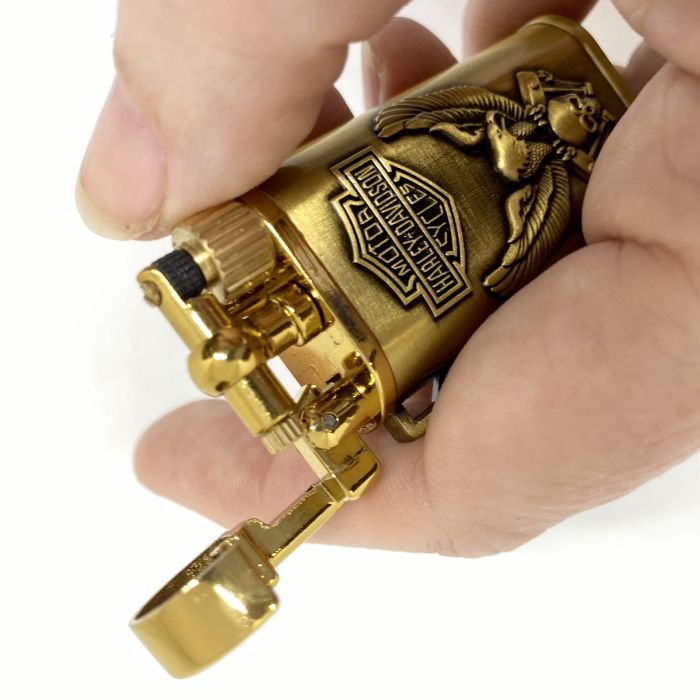 Газова запальничка Koji  Harley Davidson золотиста