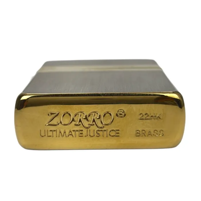 Бензинова запальничка Zorro Ultimate Justice Limited Edition, Brushed Gold/Silver