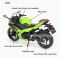 Масштабна модель Kawasaki Ninja 400 (2023) Green 1:12 CCA Licensed Diecast Model