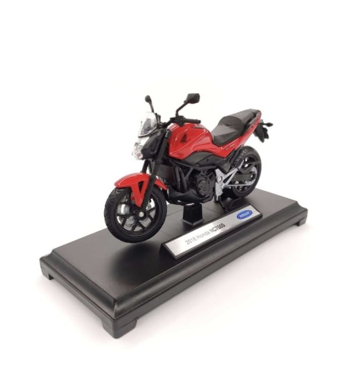 Колекційна модель мотоцикла Welly: 2018 Honda NC750S (Масштаб 1:18)