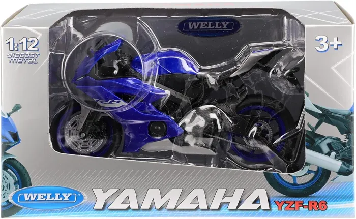 Колекційна масштабна модель мотоцикла Yamaha YZF-R6 (Welly) — Масштаб 1:12