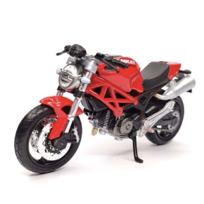Колекційна модель мотоцикла Maisto Ducati Monster 696 (Масштаб 1:18) яскраво-червоний