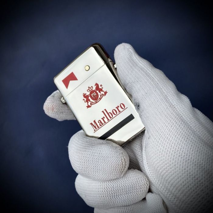 Напівавтоматична бензинова запальничка Zorro «Marlboro Edition» Срібляста