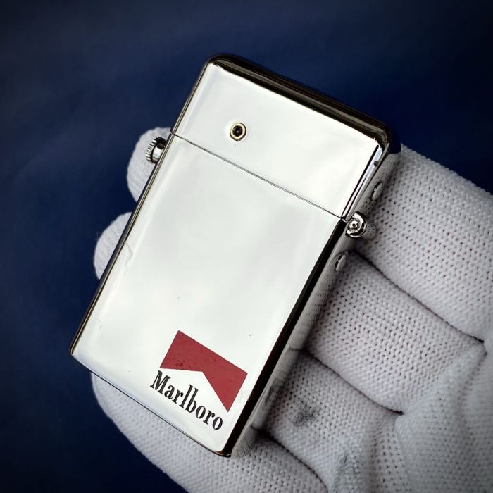 Напівавтоматична бензинова запальничка Zorro «Marlboro Edition» Срібляста