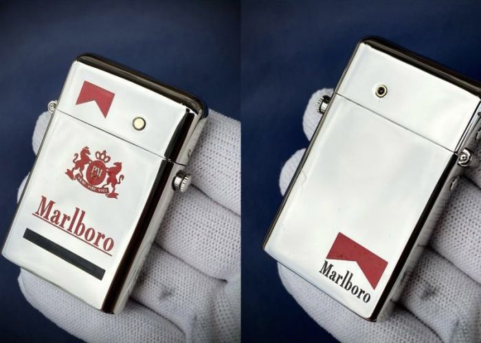 Напівавтоматична бензинова запальничка Zorro «Marlboro Edition» Срібляста