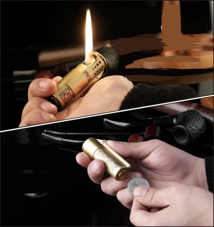 Бензинова  вітрозахисна запальничка Promise «Dragon Gold"