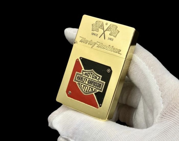Елітна бензинова запальничка KOJI Серія French1918 «Harley-Davidson» (Колекційна серія, Латунь/Мідь)