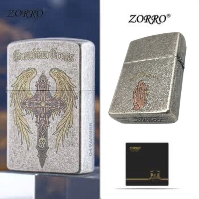 Бензинова латунна запальничка Zorro "Guardian Cross" (Ангельський Хрест) — Обмежена серія
