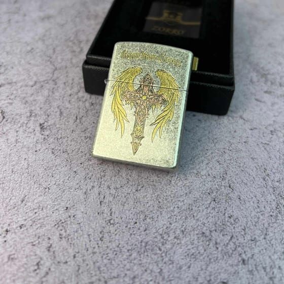 Бензинова латунна запальничка Zorro "Guardian Cross" (Ангельський Хрест) — Обмежена серія