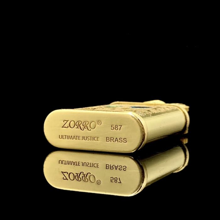 Бензинова запальничка Zorro Ultimate Justice 587 Brass зі вставками-хамелеон