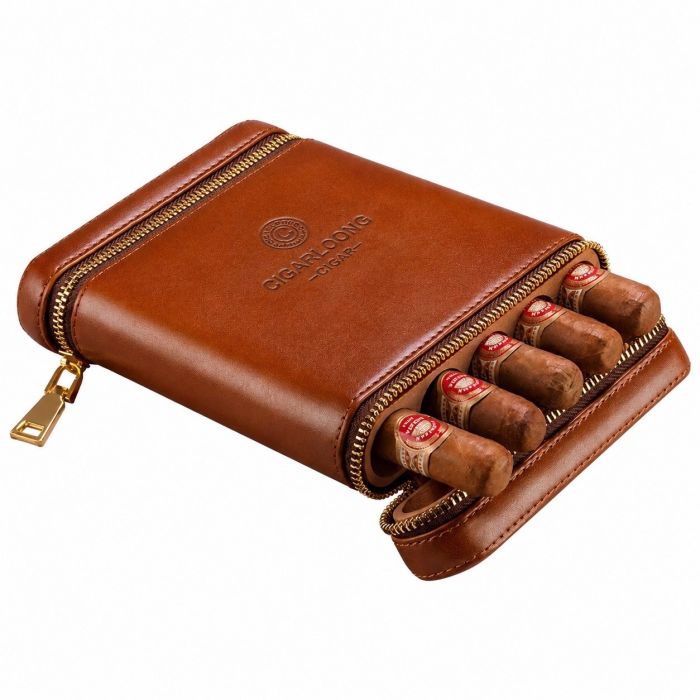 Шкіряний х'юмідор-футляр для 5 сигар Cigarloong (Коричневий)