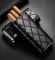 Елегантний шкіряний футляр (хумідор) для 3-х сигар Cigarloong із гільйотиною — Чорний