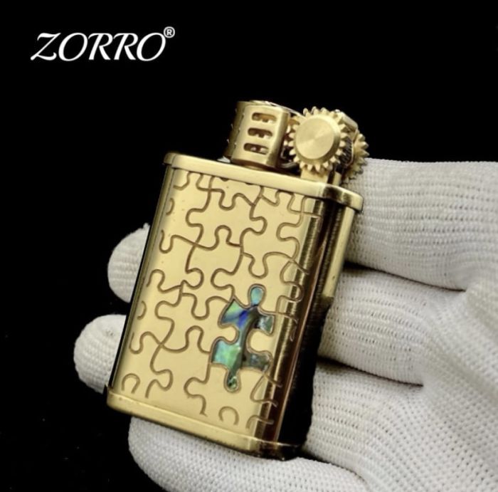 Бензинова запальничка ZORRO 587 Brass "Пазл"