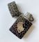 Бензинова запальничка ZORRO  з рельєфним візерунком та зображенням черепа (глянцева чорна)