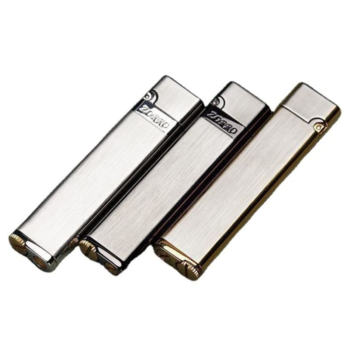Бензинова запальничка Zorro Slim Brushed Silver