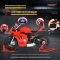 Інтерактивний колекційний мотоцикл Ducati Panigale V4 S (1:6) колір червоний з ефектом диму, світлом і звуком