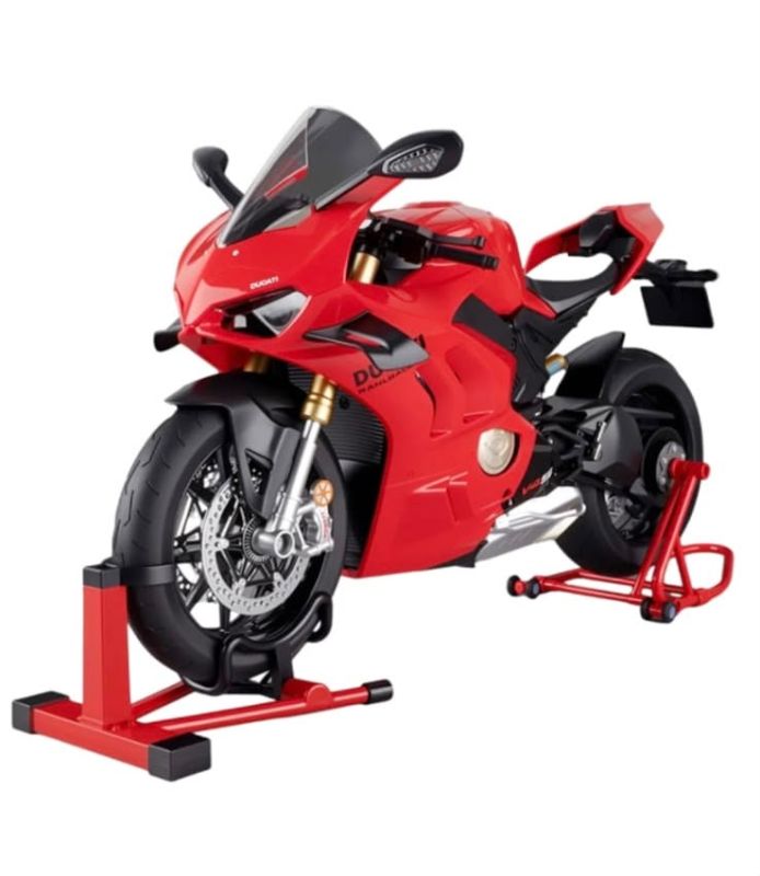 Інтерактивний колекційний мотоцикл Ducati Panigale V4 S (1:6) колір червоний з ефектом диму, світлом і звуком