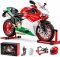 Колекційна масштабна модель спортивного мотоцикла(дизайн за мотивами Ducati Panigale1299)масш.1:9 з ефектом диму та підсвічуванням
