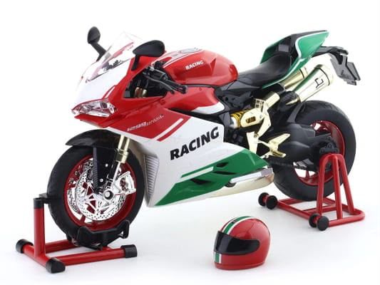 Колекційна масштабна модель спортивного мотоцикла(дизайн за мотивами Ducati Panigale1299)масш.1:9 з ефектом диму та підсвічуванням