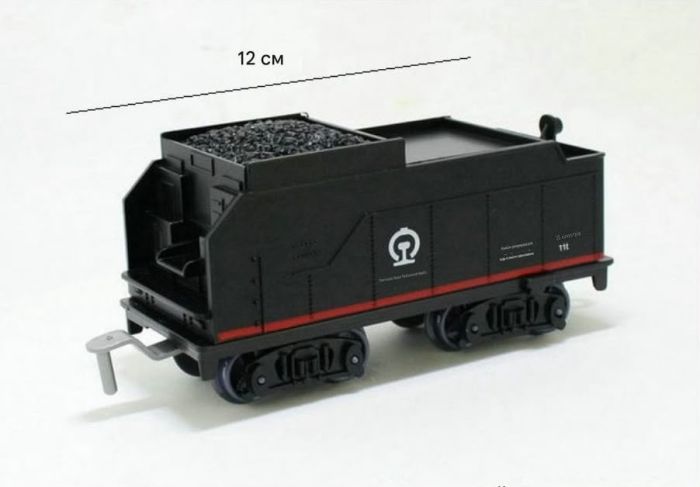 Залізниця Fenfa GP40 & Steam Train (9.4 м, 9 одиниць транспорту, станція) + Комплект живлення (4 акумулятори + зарядка)