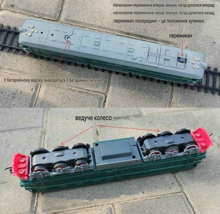 Колекційний Ігровий набір «Залізниця» FENFA — Тепловоз з цистерною та товарними вагонами, акумуляторами та зарядним пристроєм