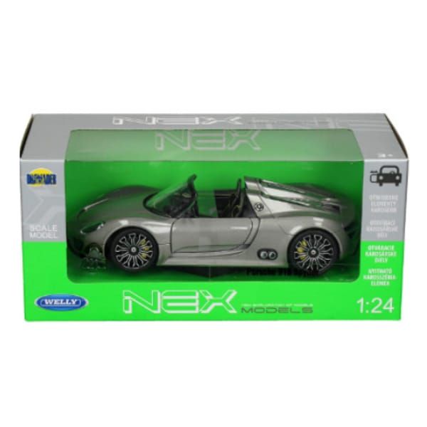 Колекційна модель автомобіля Welly NEX Models Porsche 918 Spyder (масштаб 1:24)