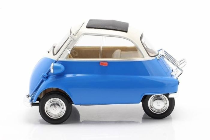 Колекційна модель BMW Isetta Welly 1:18 (синьо-біла) — Легендарний «Bubble Car» 1950-х років у вашій колекції