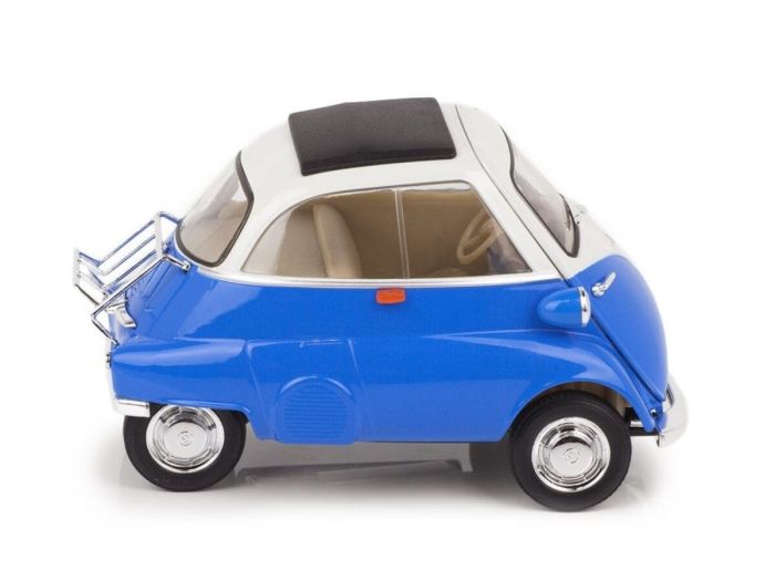 Колекційна модель BMW Isetta Welly 1:18 (синьо-біла) — Легендарний «Bubble Car» 1950-х років у вашій колекції