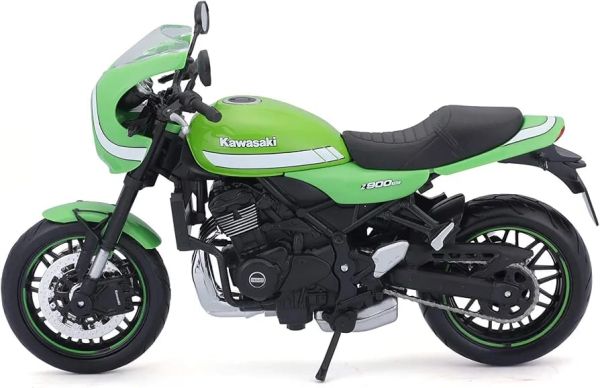 Модель мотоцикла Kawasaki Z900RS Cafe (масштаб 1:12) від Maisto (Зелений із чорним та сріблястими елементами)