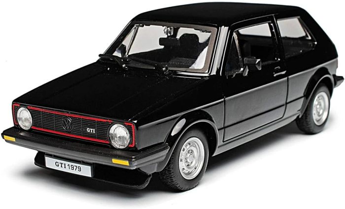 Коллекційна масштабна модель Volkswagen Golf Mk1 GTI (1979) чорний  1:27 від Bburago