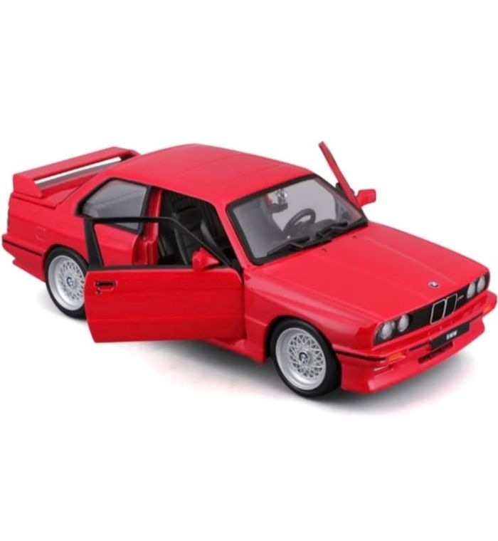 Колекційна масштабна модель авто BMW 3 Series M3 1988 (E30) — від Bburago 1:24, червона