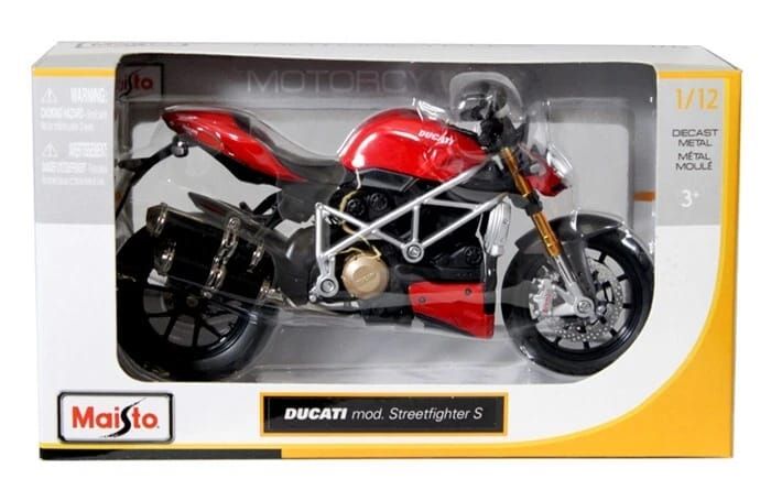 Колекційна модель Ducati Streetfighter S в масштабі 1:12 від Maisto — це яскравий представник класу Super Naked
