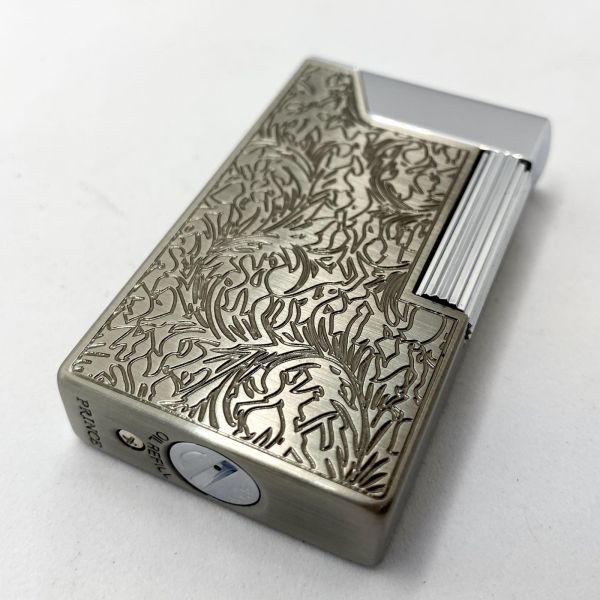 Бензинова запальничка Prince «Чорне Листя» (Black Fern)