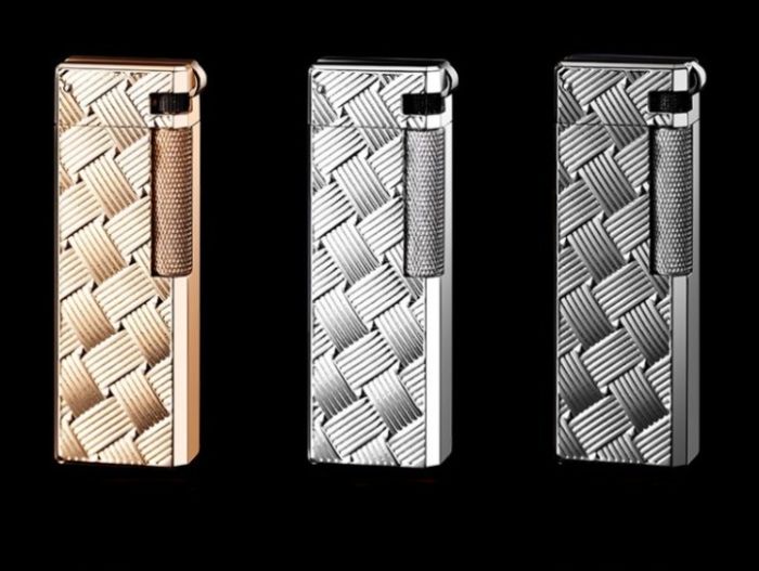 Елегантна Газова Кремнієва Запальничка  Сіро-чорне  Плетіння