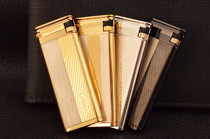Класична Газова Запальничка ZORRO (Золото/Сатин)