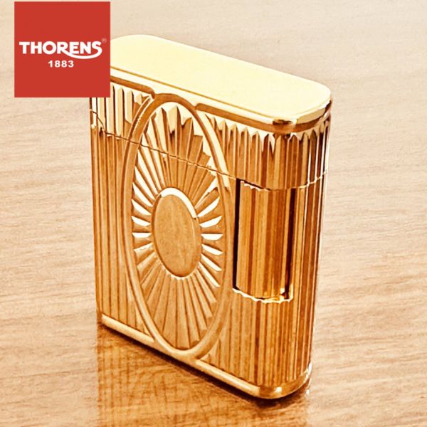 Ексклюзивна газова запальничка THORENS з вишуканим дизайном у золотому кольорі