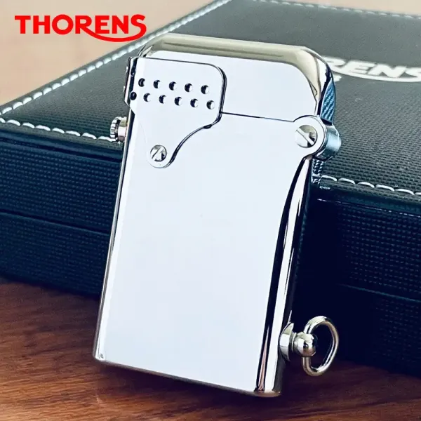 Бензинова запальничка Thorens в глянцевому срібному кольорі