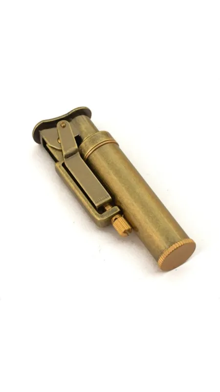 Бензинова запальничка "Сталева Класика" (латунь) золотиста