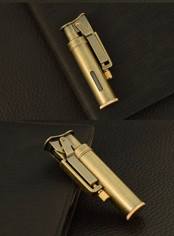 Бензинова преміум-запальничка "Сталева Класика" з латуні